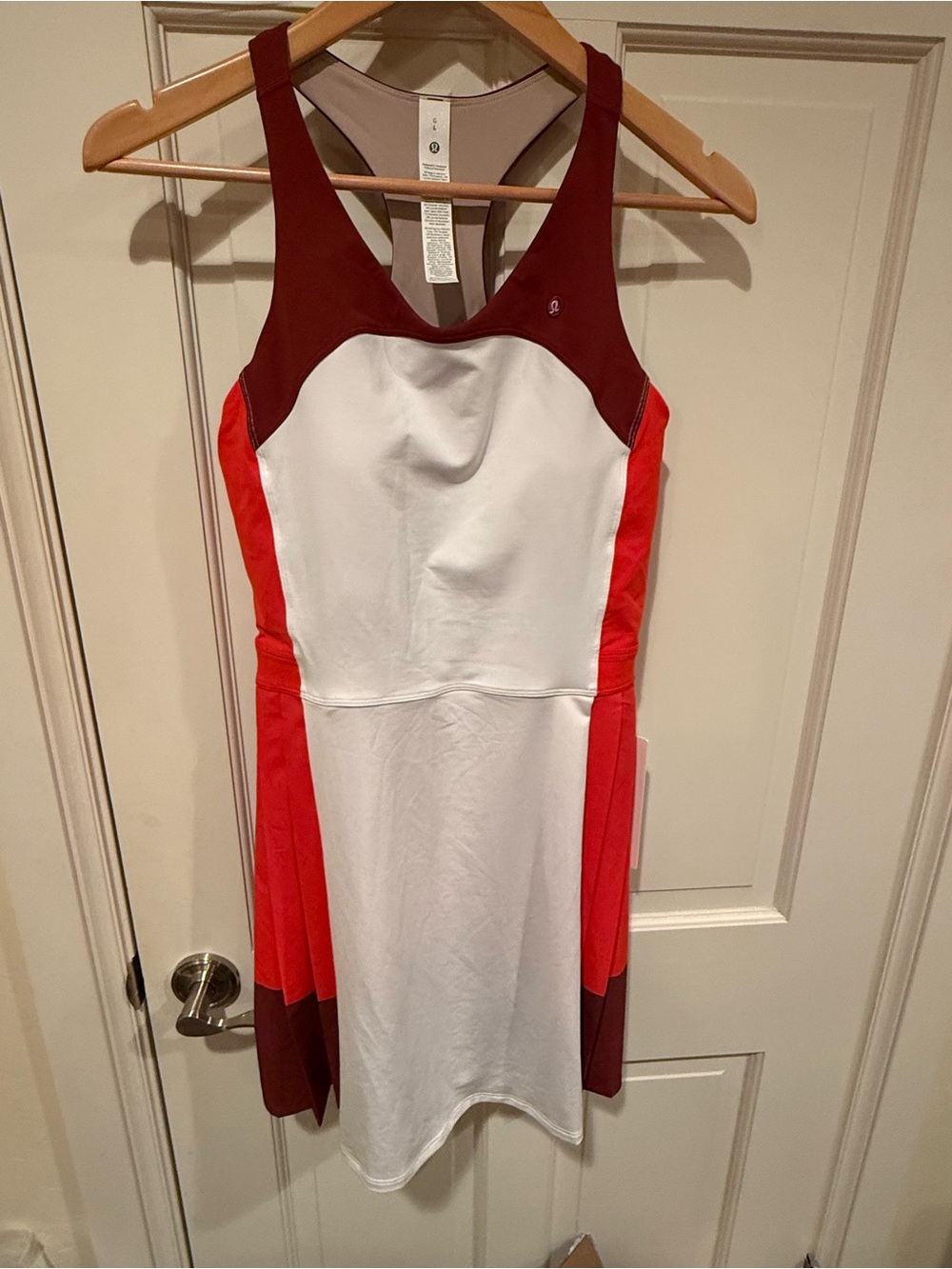 NWT Lululemon Court Champ Racerback Tennis Dress Large Red Burgundy